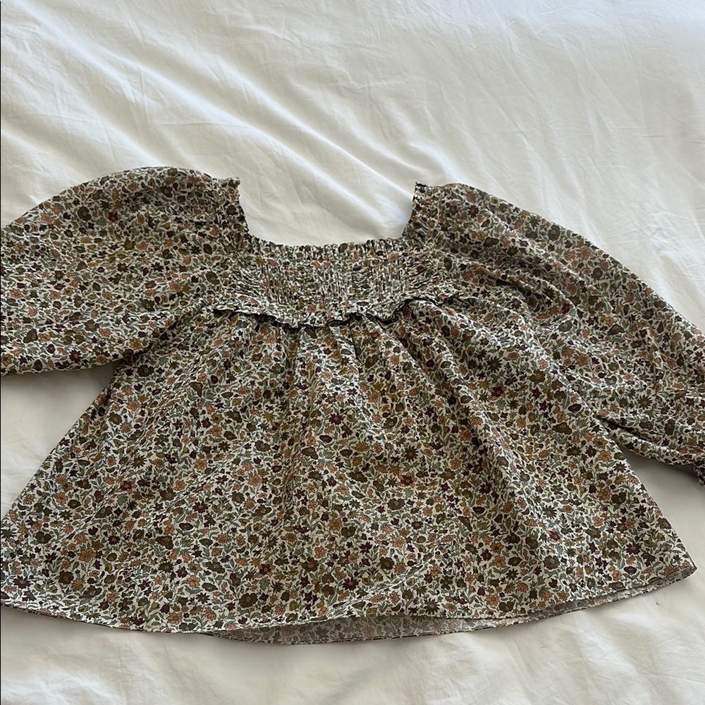 Doen Agotha Floral Puff Sleeve Blouse